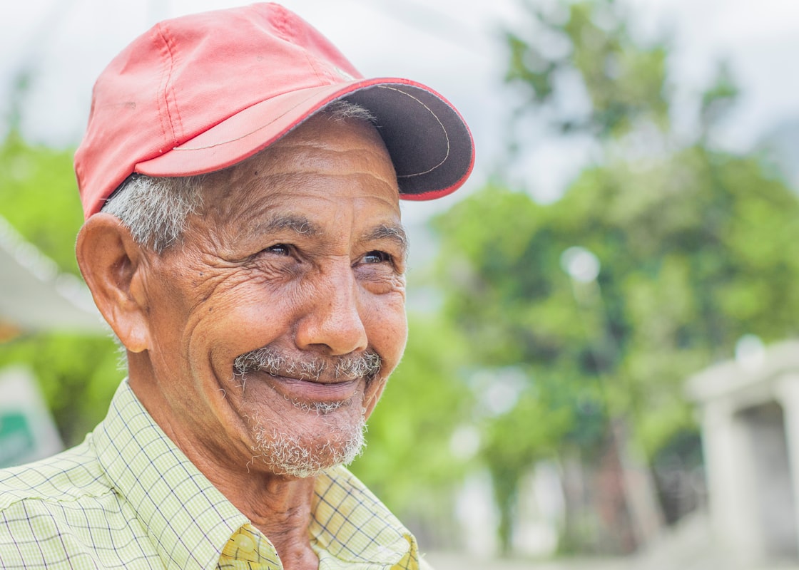 Man reviewing health and wellness information for aging well